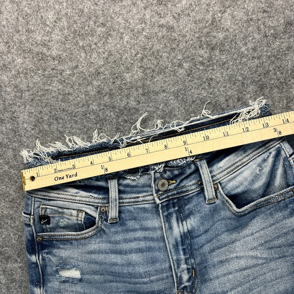 Kancan Womens Jeans Size 24 Clemence High Rise Distressed Mom‎ Jeans